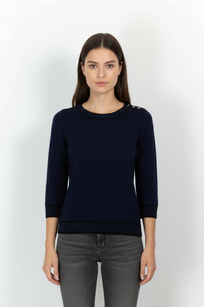 Pull Bleu - Taille S/36 de la marque Maison 123 | PARAD101470 - Vendu par Paradigme - Image 1