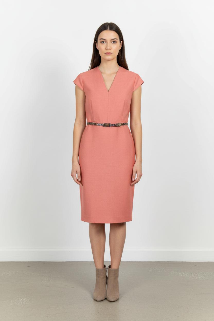 Robe Midi Rose - Taille XS/34 de la marque Max Mara | PARAD101471 - Vendu par Paradigme - Image 1