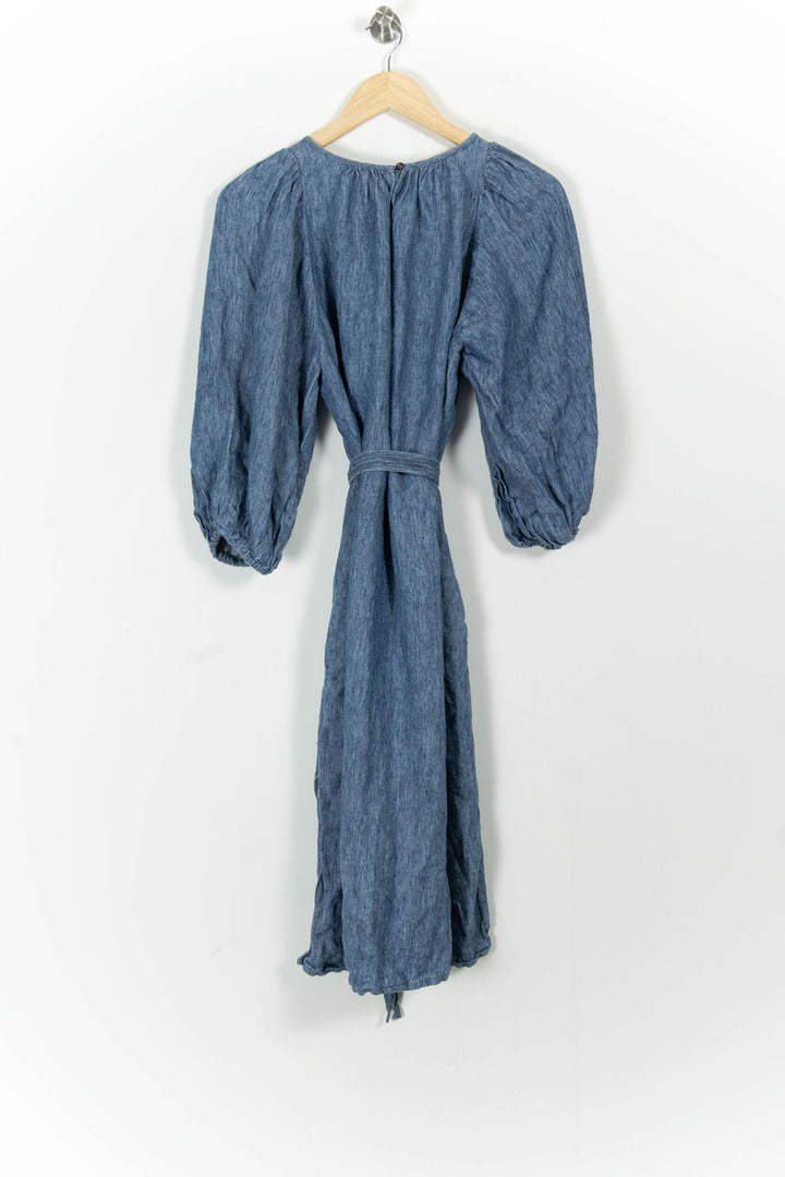 Robe Midi Bleue - Taille L/40 de la marque Vanessa Bruno | PARAD101479 - Vendu par Paradigme - Image 4