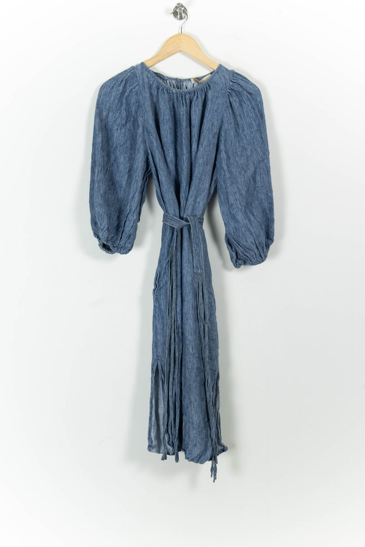 Robe Midi Bleue - Taille L/40 de la marque Vanessa Bruno | PARAD101479 - Vendu par Paradigme - Image 2