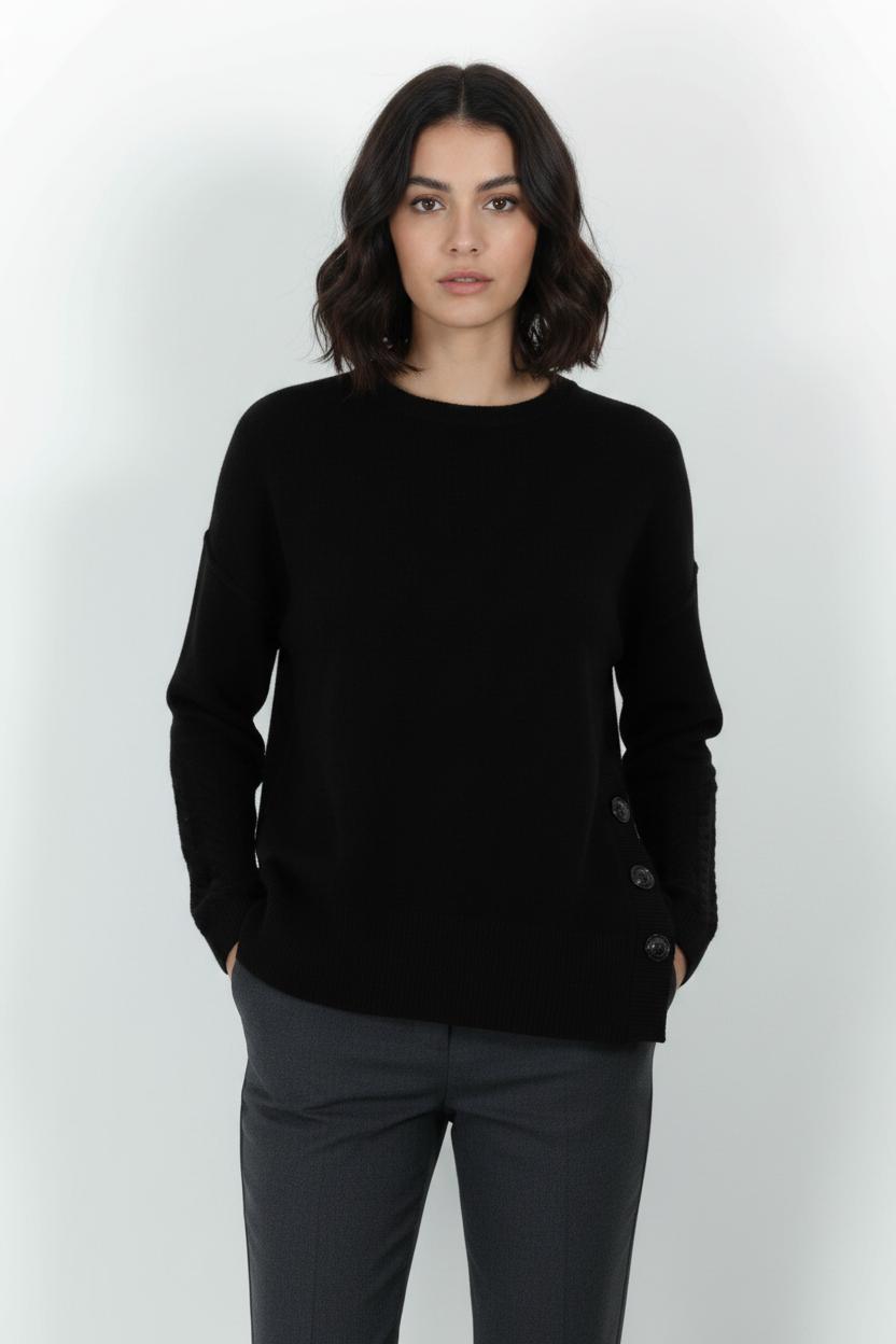 Pull Noir - Taille XS/34 de la marque IKKS | PARAD101483 - Vendu par Paradigme - Image 1