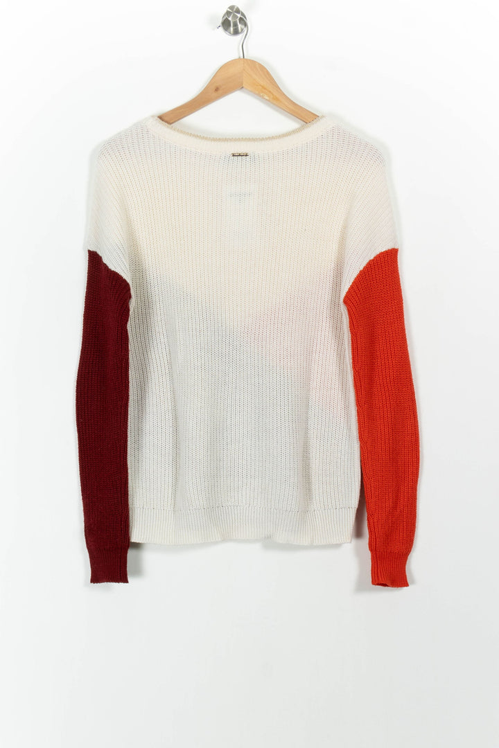 Pull Bordeaux Écru Orange - Taille XS/34 de la marque One Step | PARAD101488 - Vendu par Paradigme - Image 4