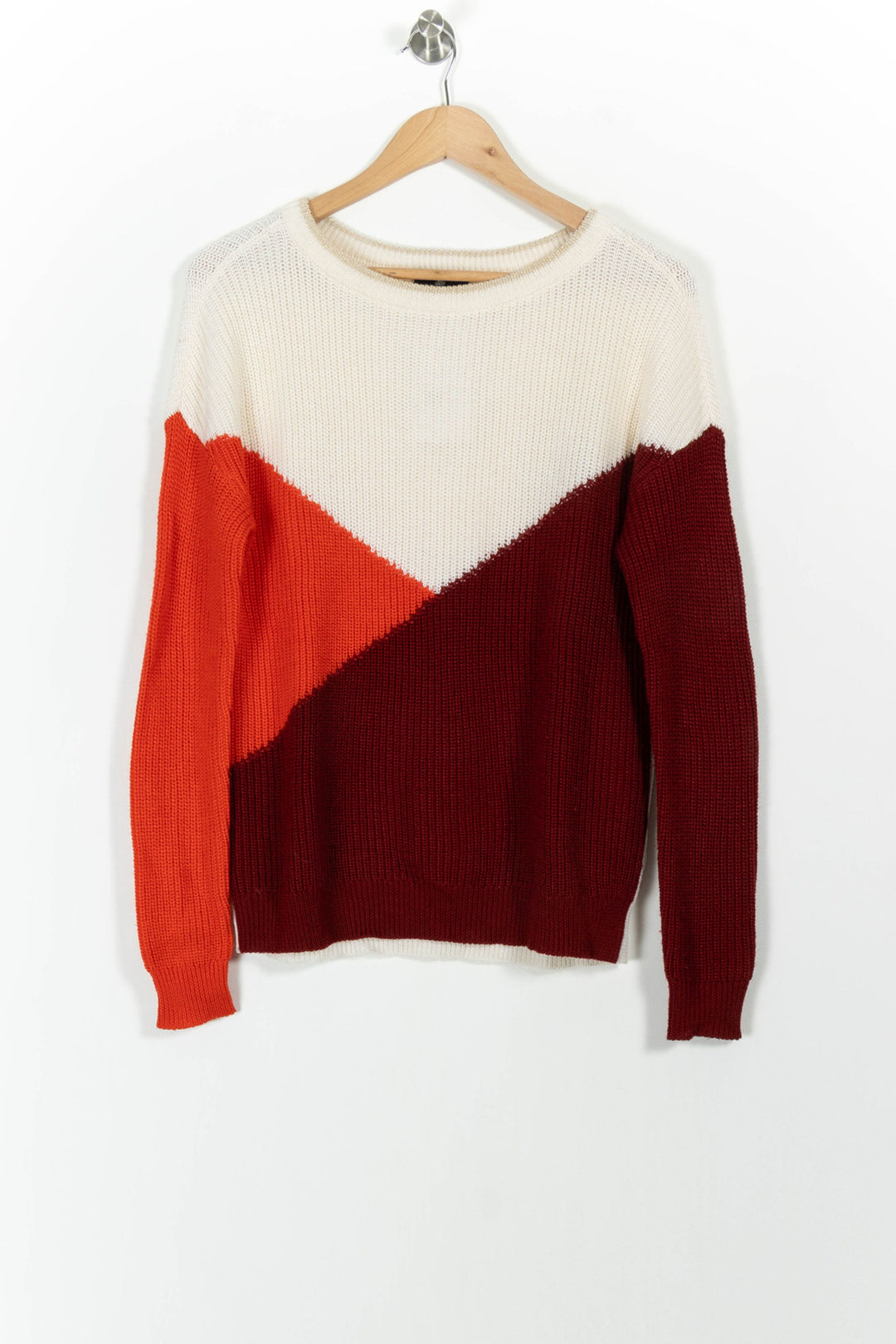 Pull Bordeaux Écru Orange - Taille XS/34 de la marque One Step | PARAD101488 - Vendu par Paradigme - Image 2
