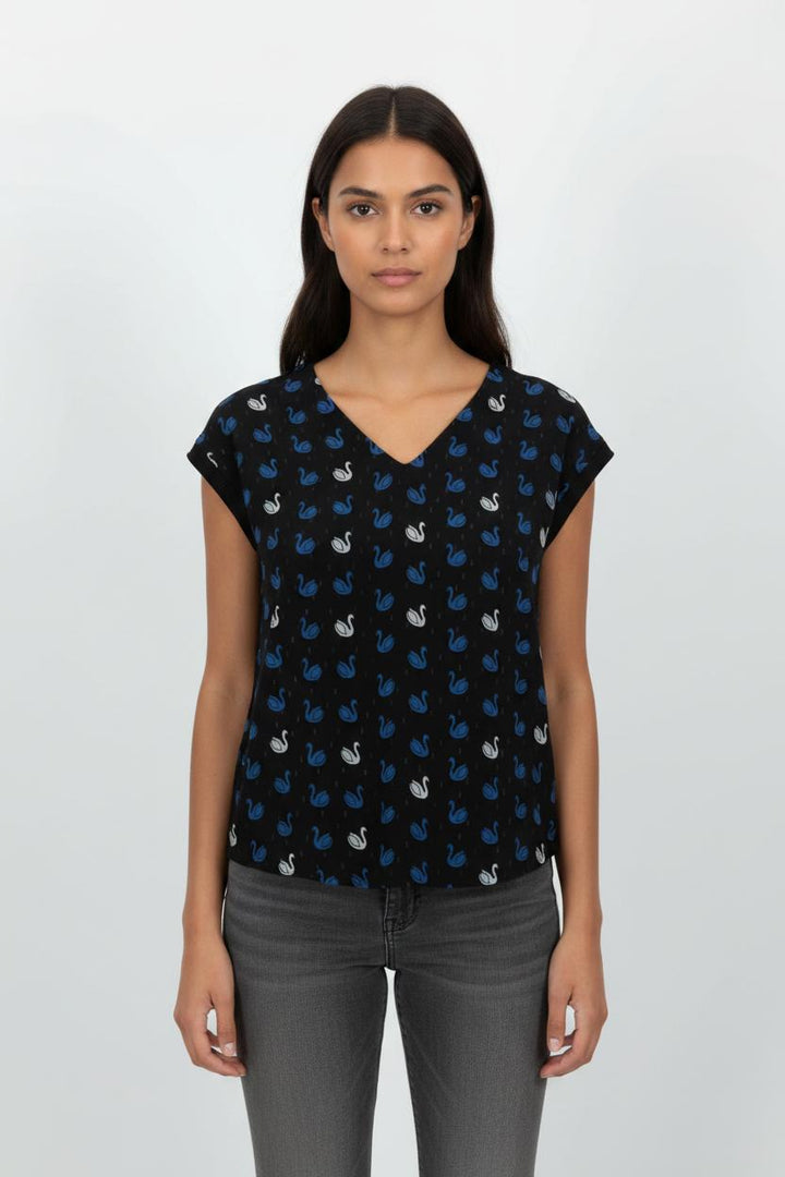 T-shirt Noir et Bleu - Taille XS/34 de la marque One Step | PARAD101496 - Vendu par Paradigme - Image 1