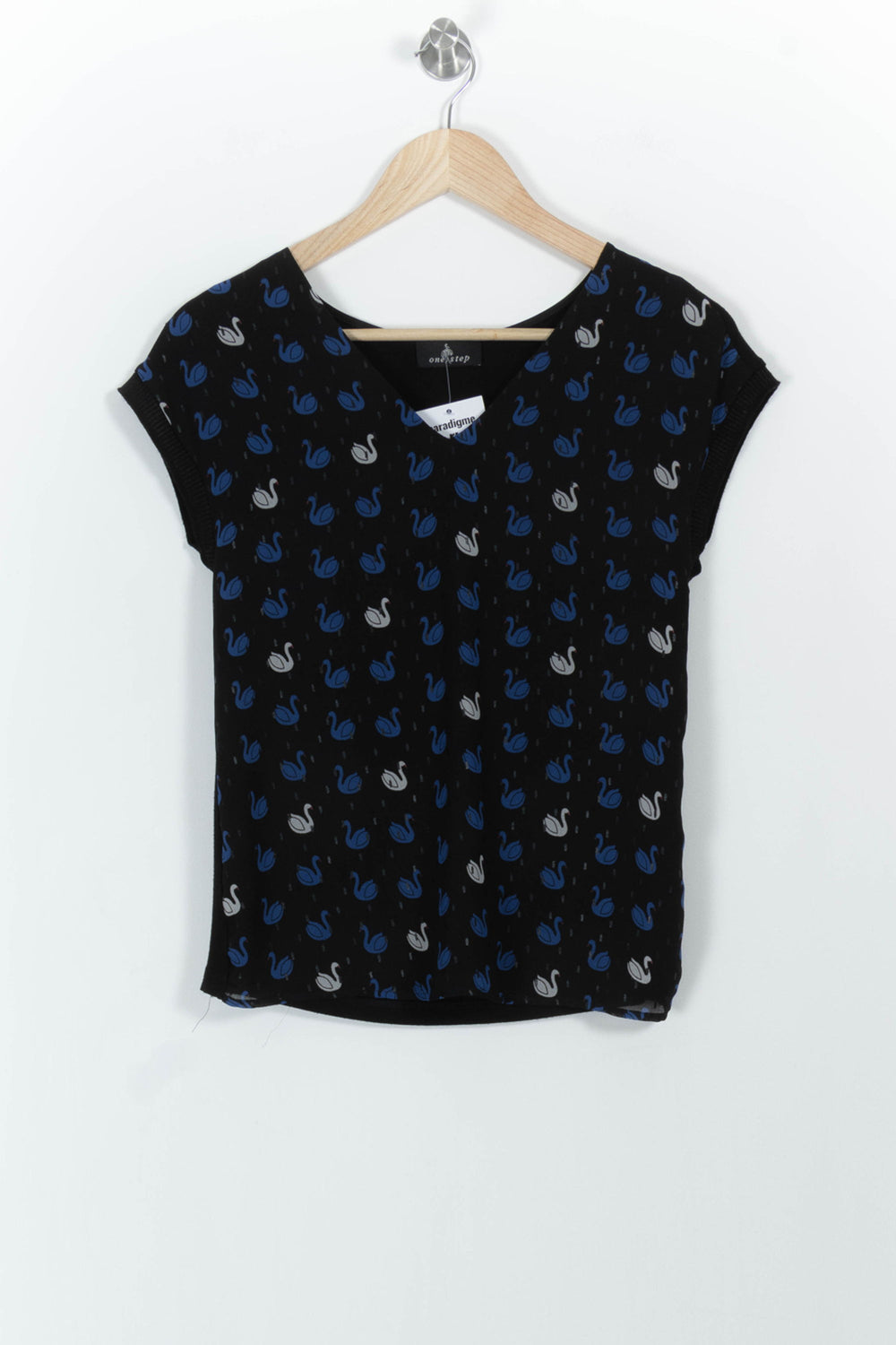T-shirt Noir et Bleu - Taille XS/34 de la marque One Step | PARAD101496 - Vendu par Paradigme - Image 2