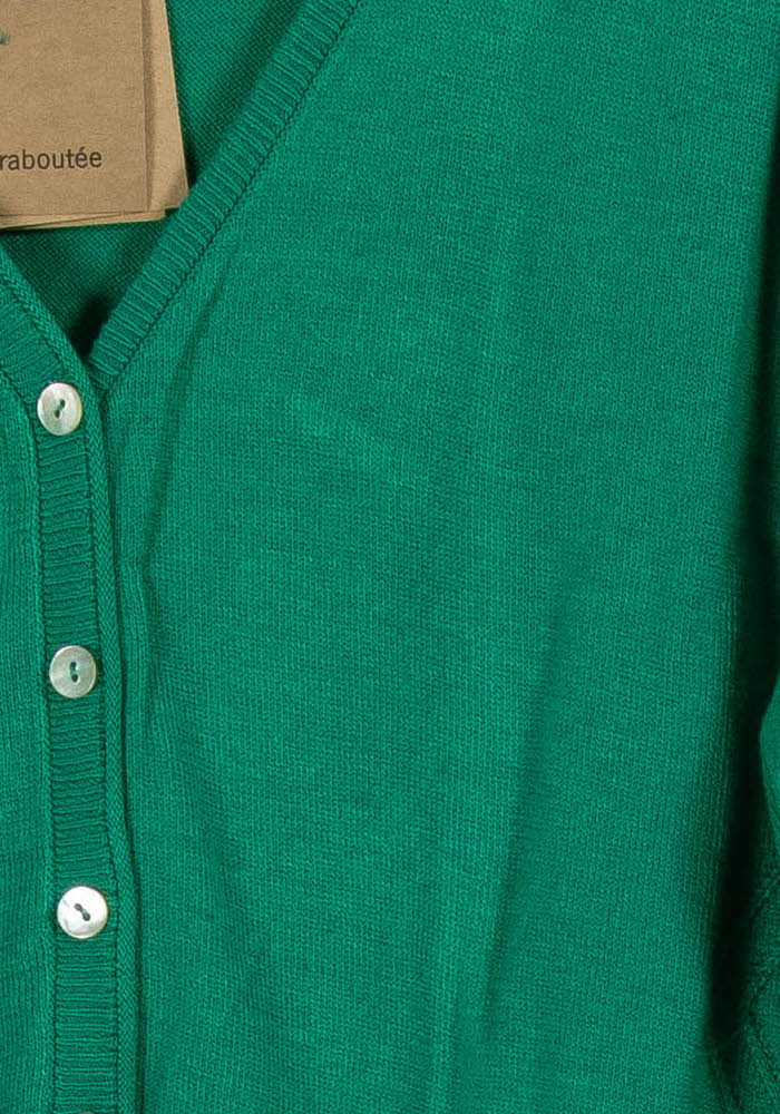 Cardigan Vert - Taille L/40 de la marque La Fée Maraboutée | PARAD101499 - Vendu par Paradigme - Image 3