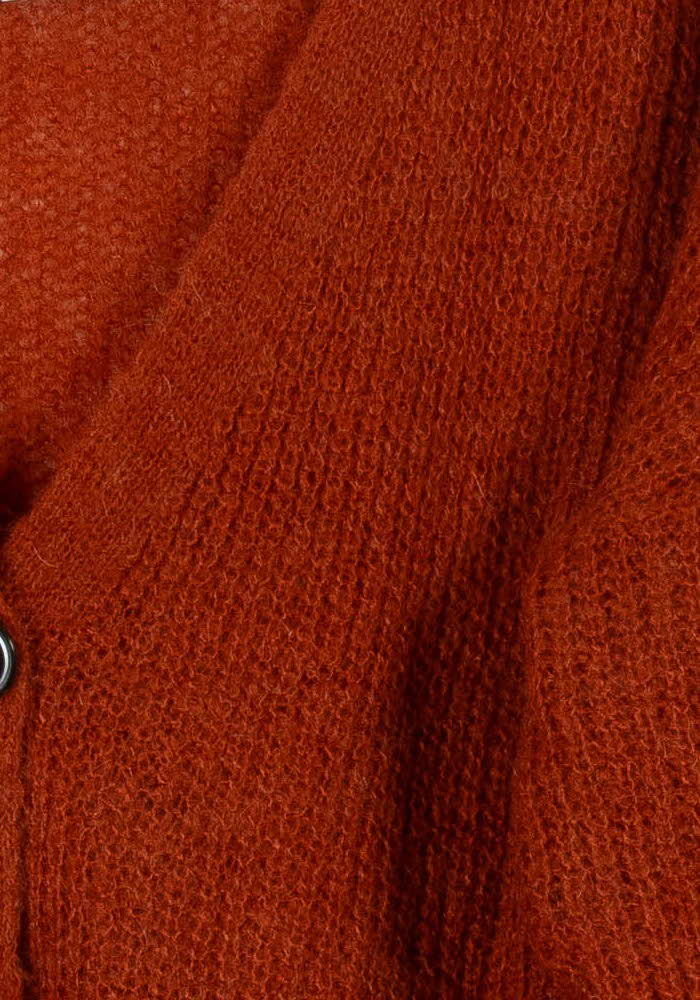 Cardigan Orange - Taille L/40 de la marque La Fée Maraboutée | PARAD101500 - Vendu par Paradigme - Image 3