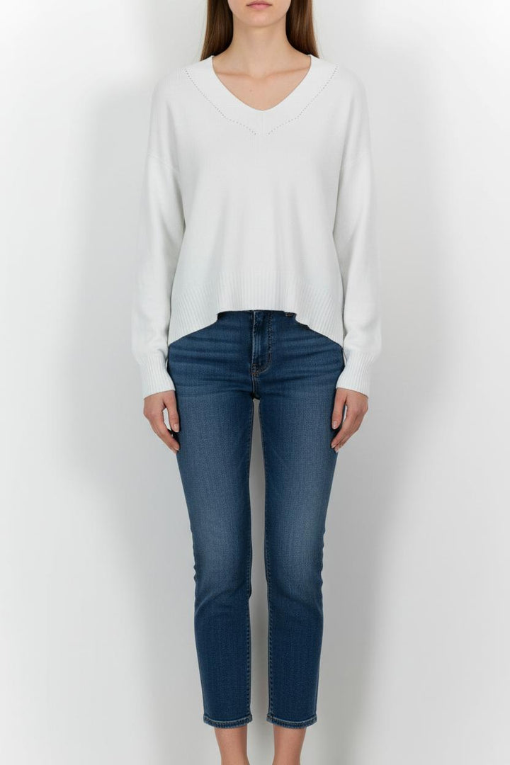 Pull Blanc - Taille L/40 de la marque La Fée Maraboutée | PARAD101502 - Vendu par Paradigme - Image 1