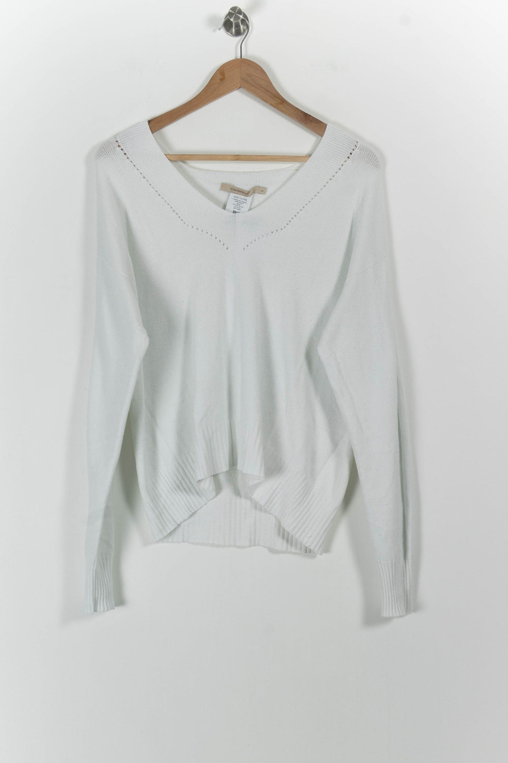 Pull Blanc - Taille L/40 de la marque La Fée Maraboutée | PARAD101502 - Vendu par Paradigme - Image 2