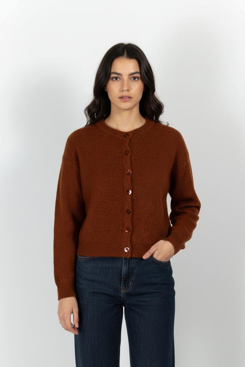 Gilet Bordeaux - Taille L/40 de la marque La Fée Maraboutée | PARAD101503 - Vendu par Paradigme - Image 1