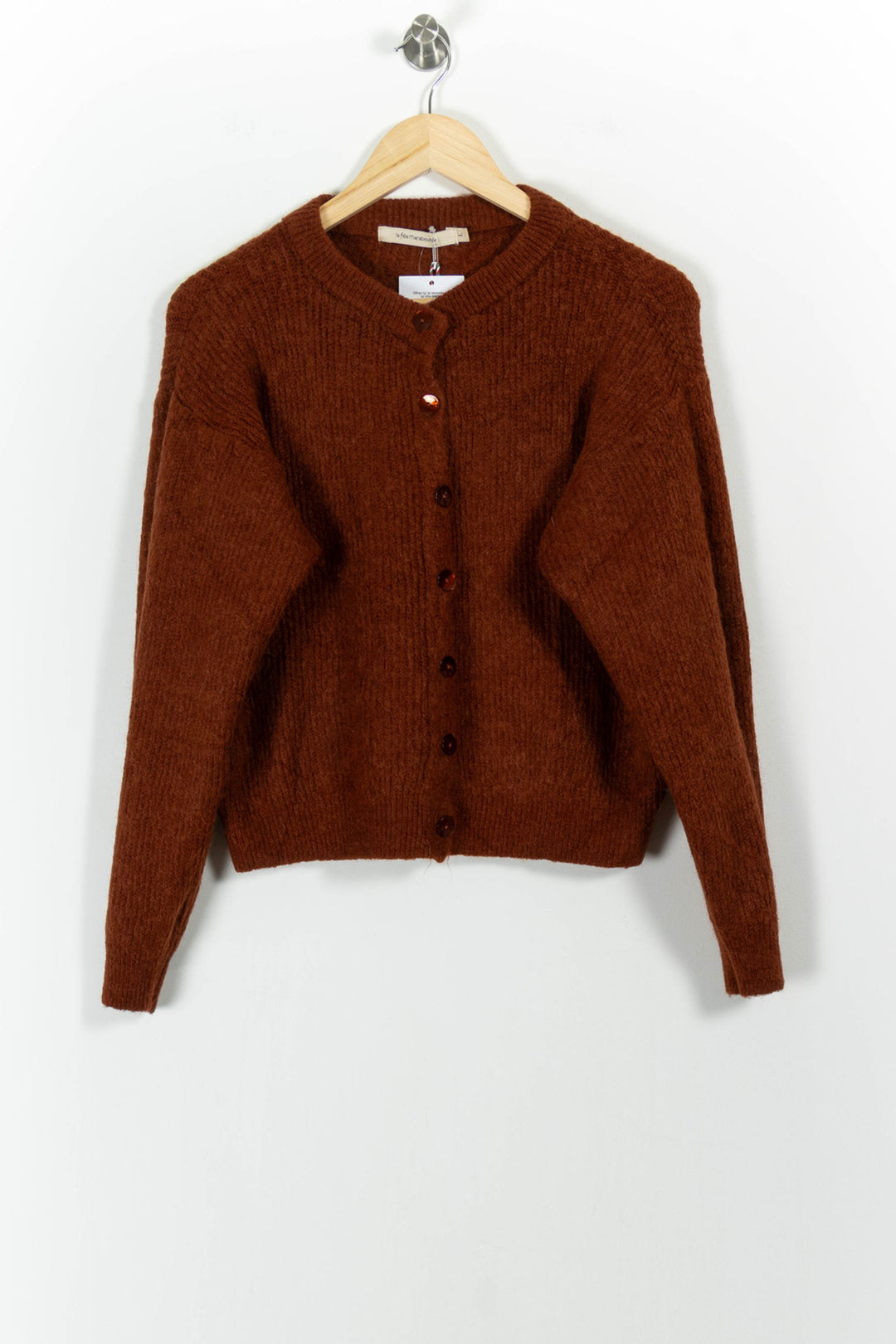 Gilet Bordeaux - Taille L/40 de la marque La Fée Maraboutée | PARAD101503 - Vendu par Paradigme - Image 2