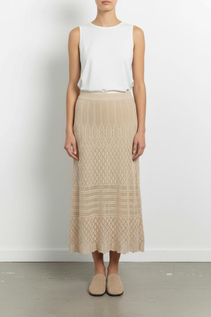 Jupe Longue Beige - Taille L/40 de la marque La Fée Maraboutée | PARAD101506 - Vendu par Paradigme - Image 1
