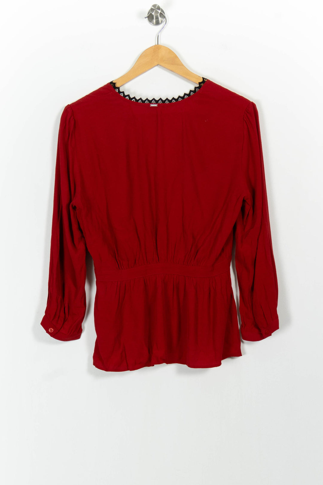 Blouse Rouge - Taille S/36 de la marque IKKS | PARAD101515 - Vendu par Paradigme - Image 4