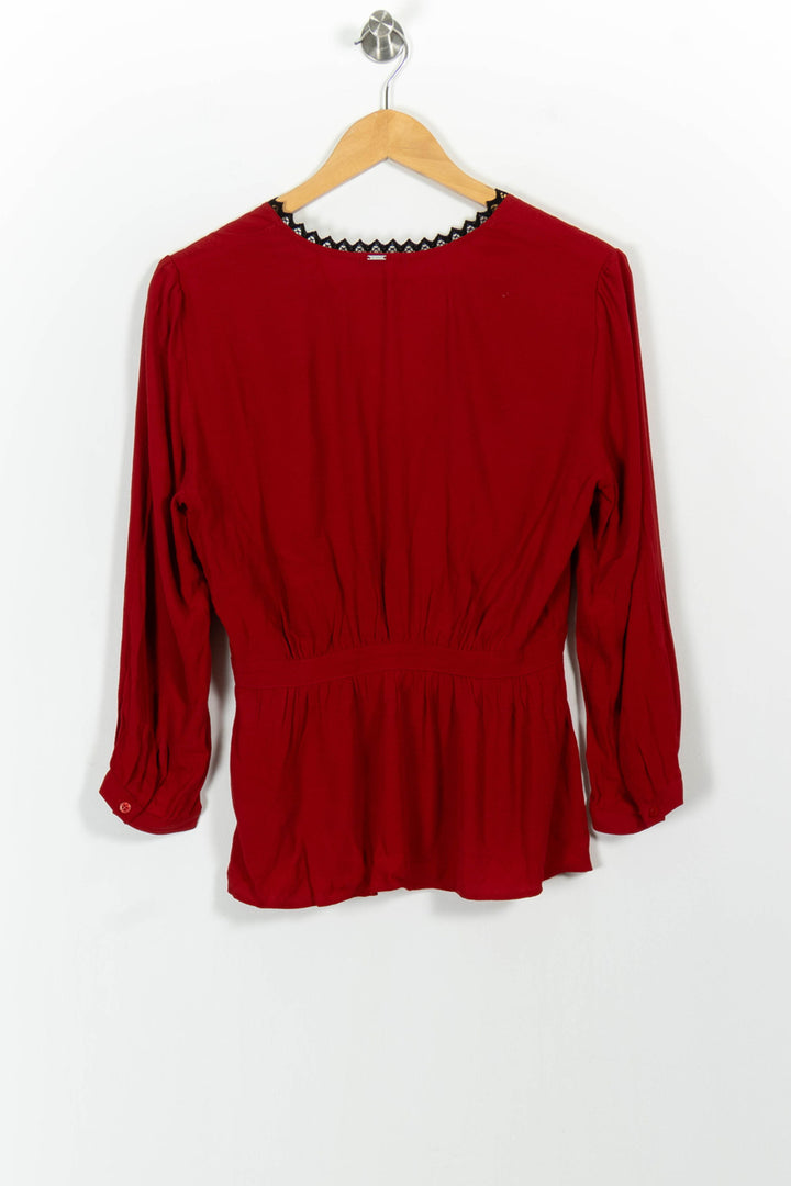 Blouse Rouge - Taille S/36 de la marque IKKS | PARAD101515 - Vendu par Paradigme - Image 4