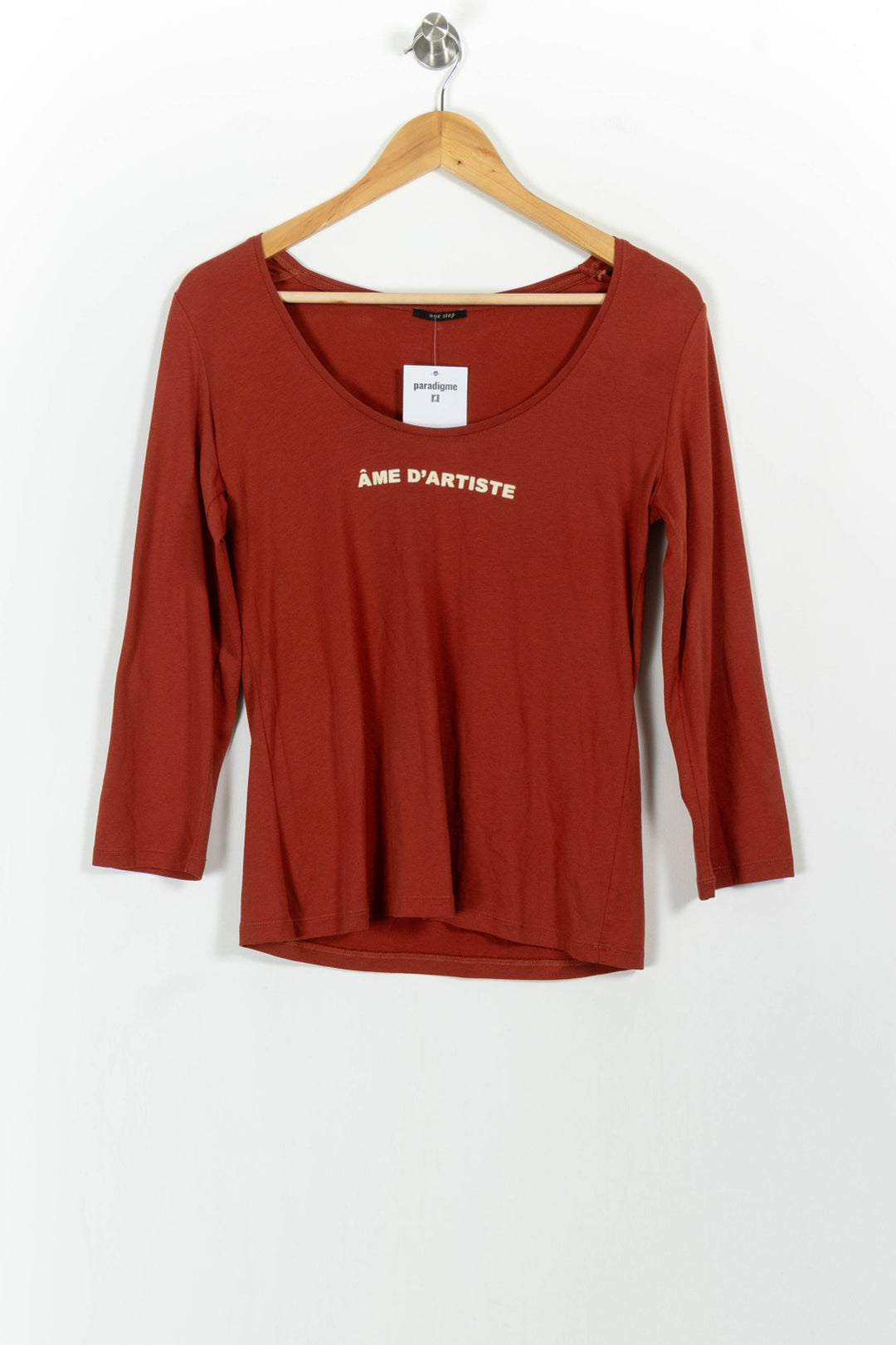 Tee-shirt Manche Longue Orange - Taille S/36 de la marque One Step | PARAD101517 - Vendu par Paradigme - Image 2