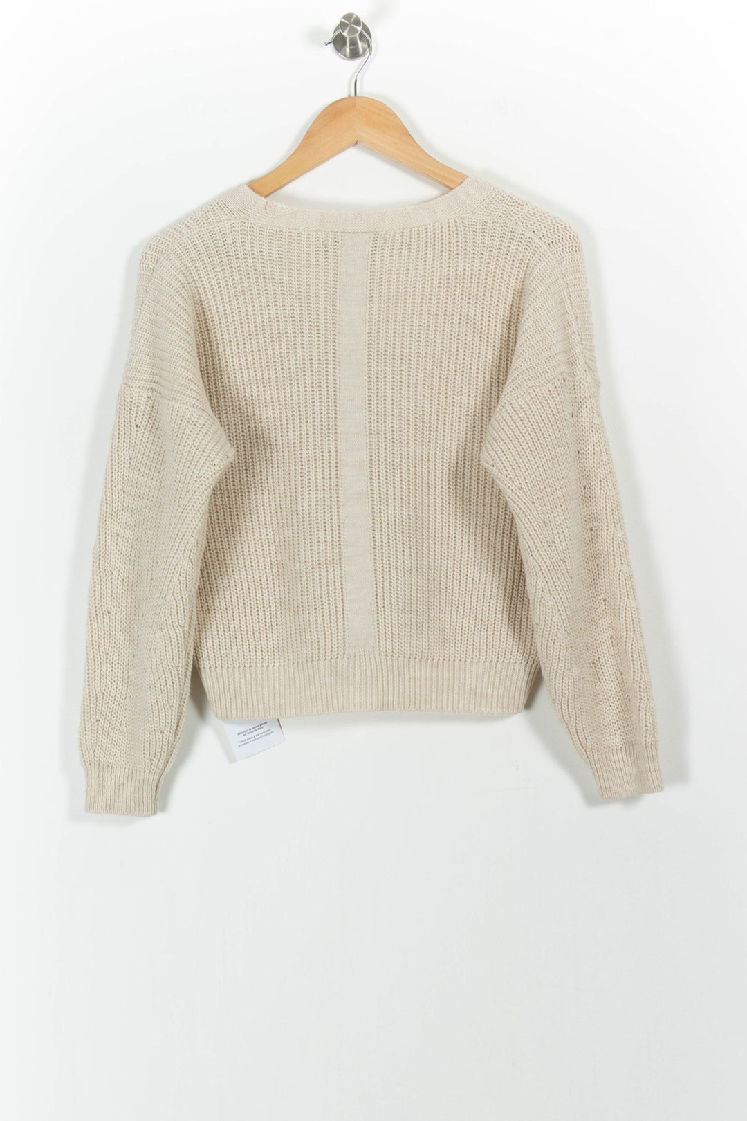 Cardigan Beige - Taille M/38 de la marque La Fée Maraboutée | PARAD101528 - Vendu par Paradigme - Image 4