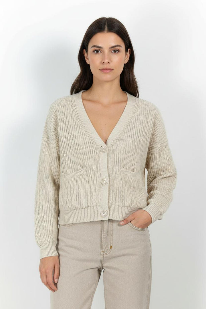Cardigan Beige - Taille M/38 de la marque La Fée Maraboutée | PARAD101528 - Vendu par Paradigme - Image 1