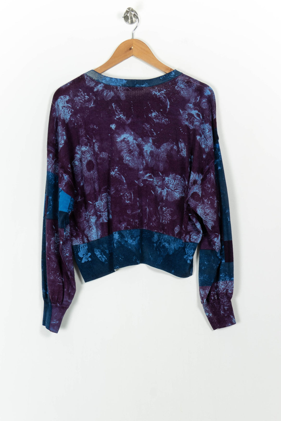 Pull Violet et Bleu - Taille L/40 de la marque La Fée Maraboutée | PARAD101534 - Vendu par Paradigme - Image 4