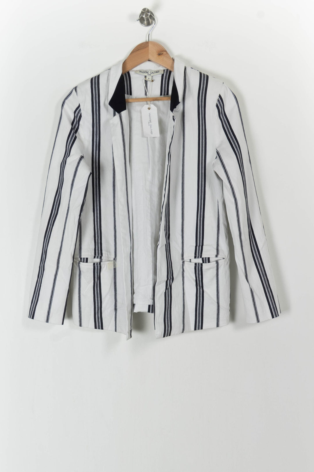 Blazer Blanc et Noir - Taille XS/34 de la marque Valentine Gauthier | PARAD101535 - Vendu par Paradigme - Image 2