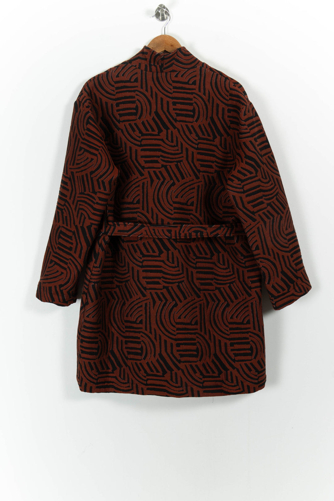 Manteau Marron et Noir - Taille M/38 de la marque La Fée Maraboutée | PARAD101538 - Vendu par Paradigme - Image 4