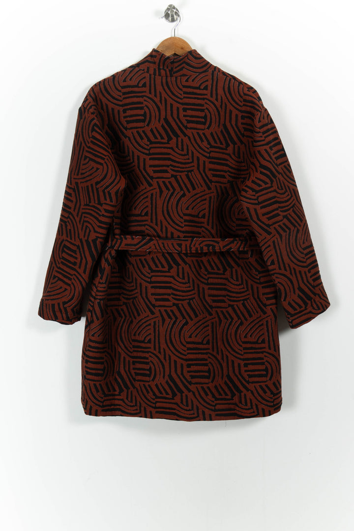 Manteau Marron et Noir - Taille M/38 de la marque La Fée Maraboutée | PARAD101538 - Vendu par Paradigme - Image 4