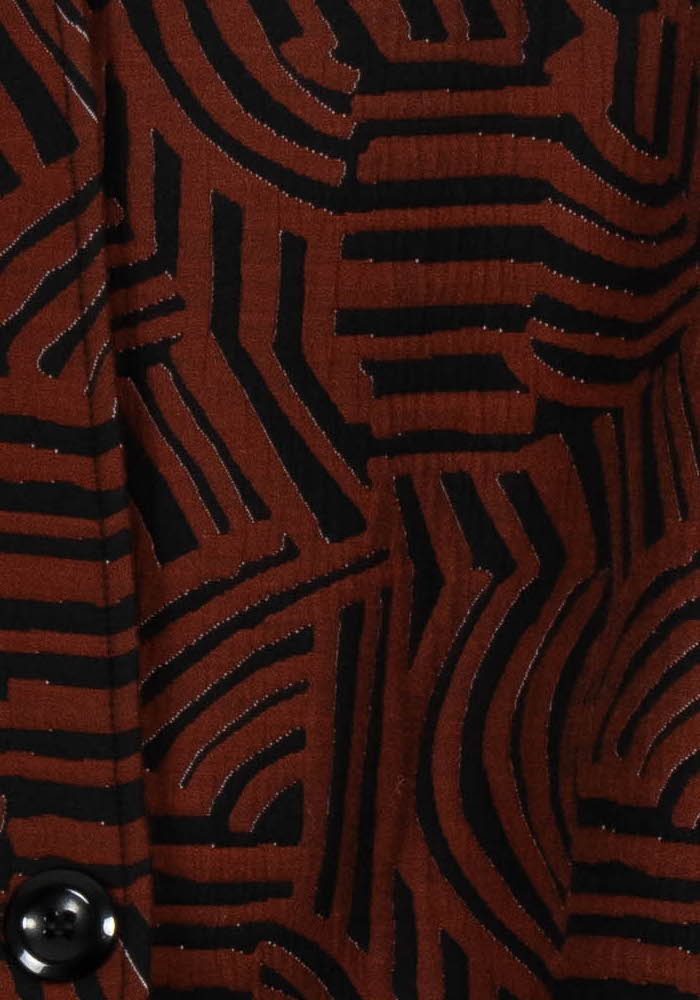 Manteau Marron et Noir - Taille M/38 de la marque La Fée Maraboutée | PARAD101538 - Vendu par Paradigme - Image 3