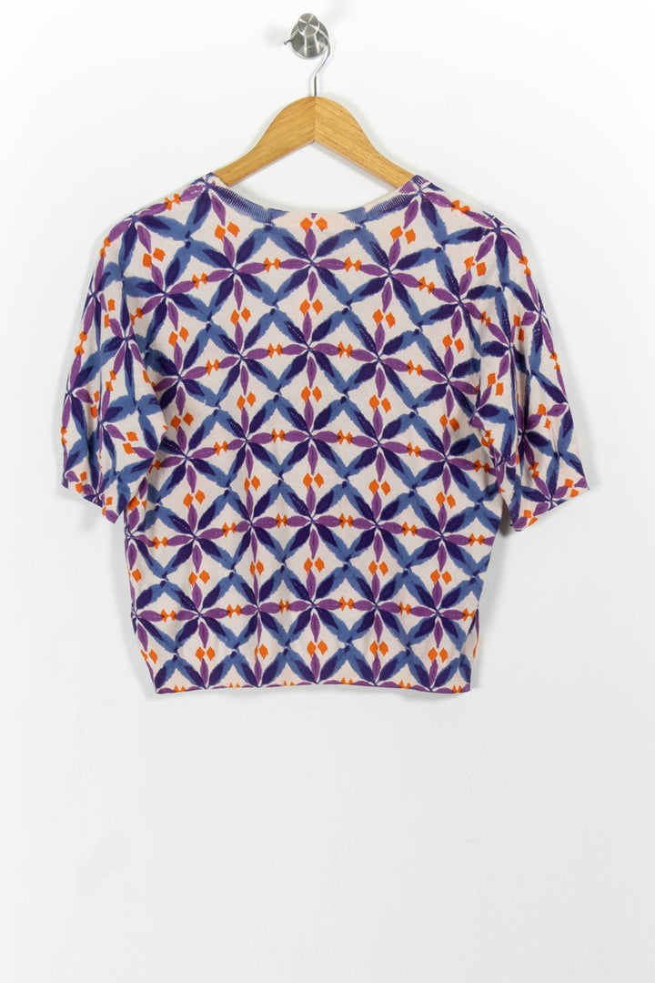 Pull Violet et Bleu - Taille M/38 de la marque La Fée Maraboutée | PARAD101560 - Vendu par Paradigme - Image 4