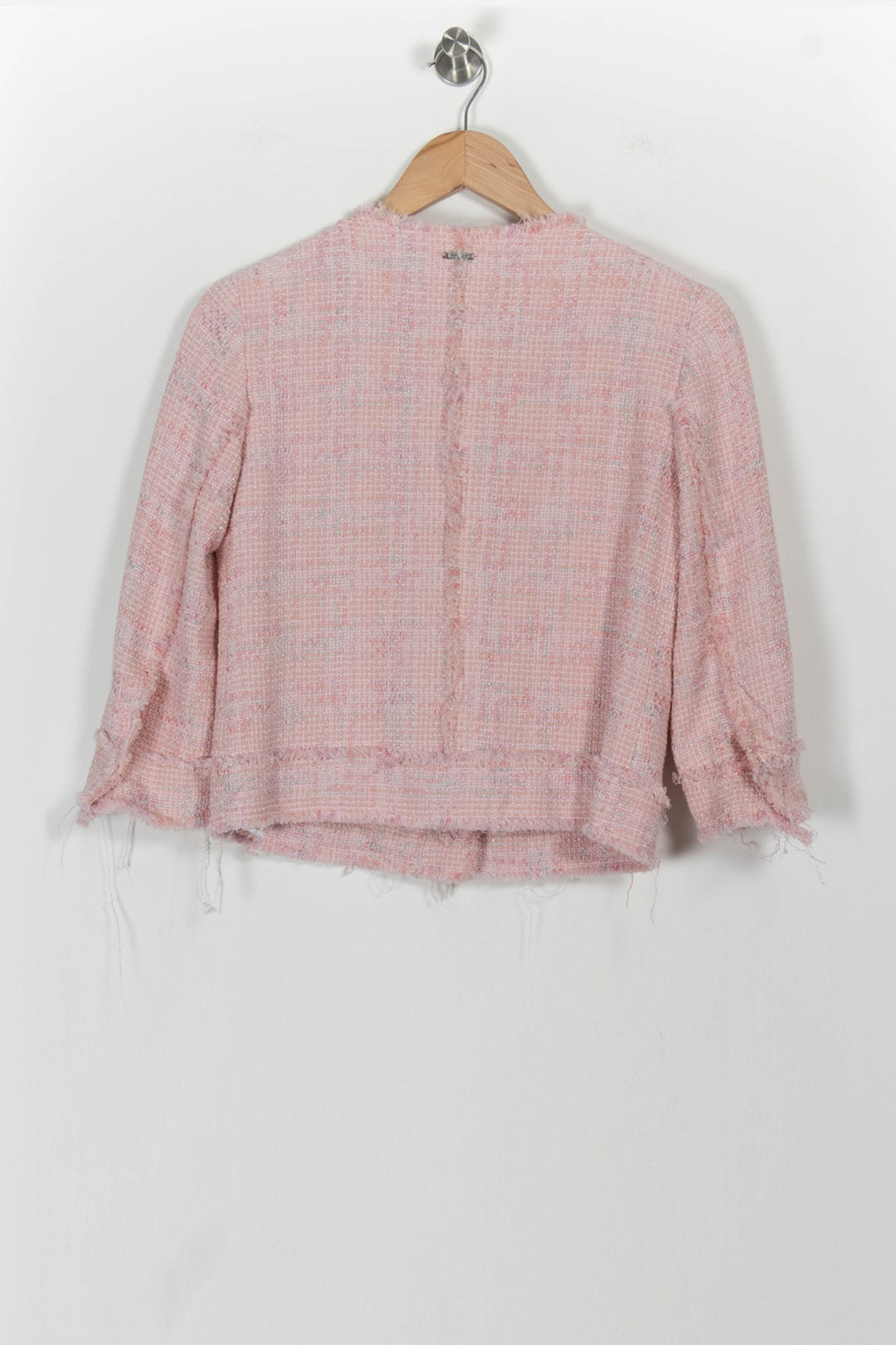 Veste En Tweed Rose - Taille L/40 de la marque Liu Jo | PARAD101562 - Vendu par Paradigme - Image 4