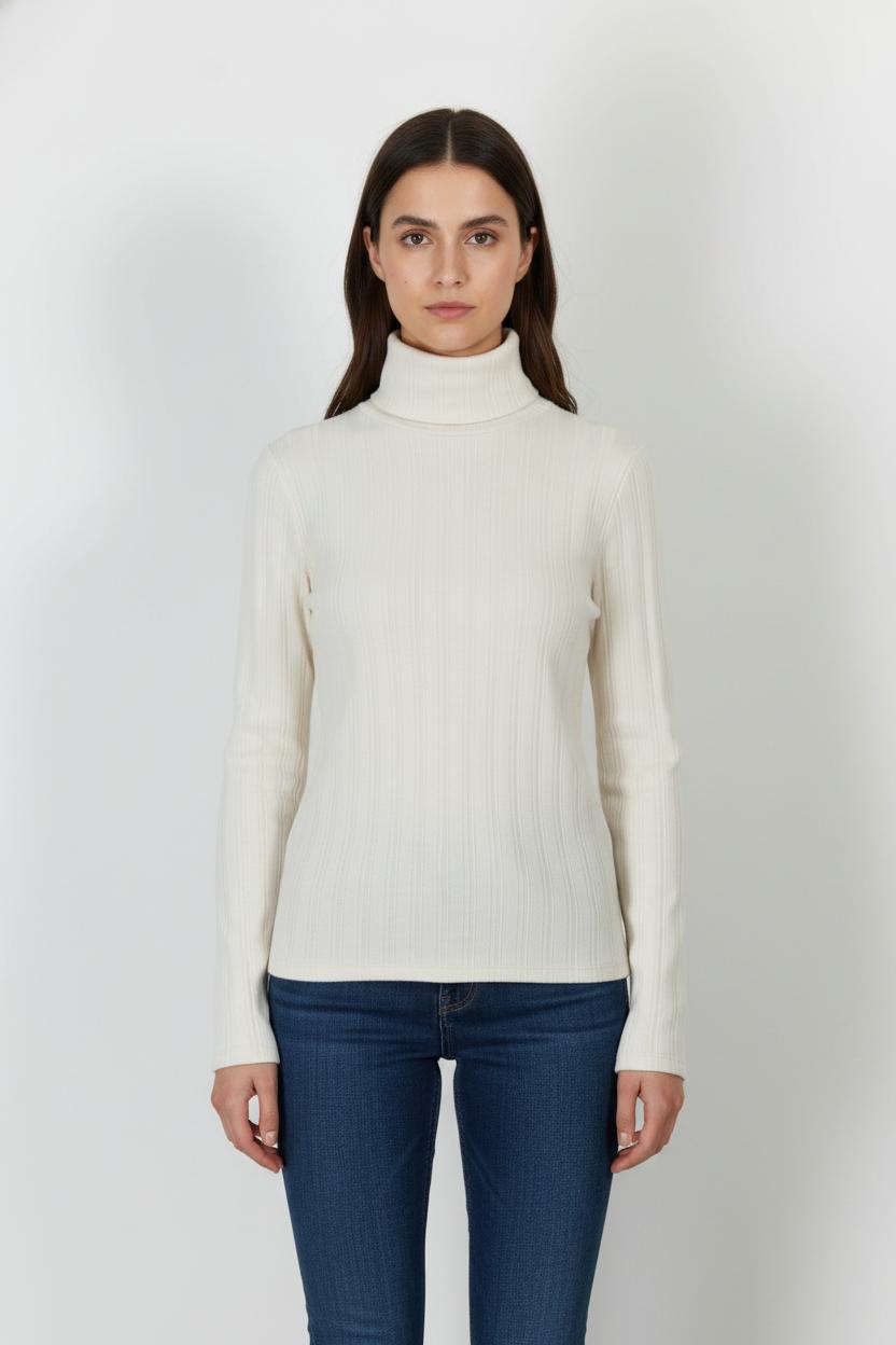 Pull Col Roulé Blanc - Taille XS/34 de la marque Sessùn | PARAD101581 - Vendu par Paradigme - Image 1