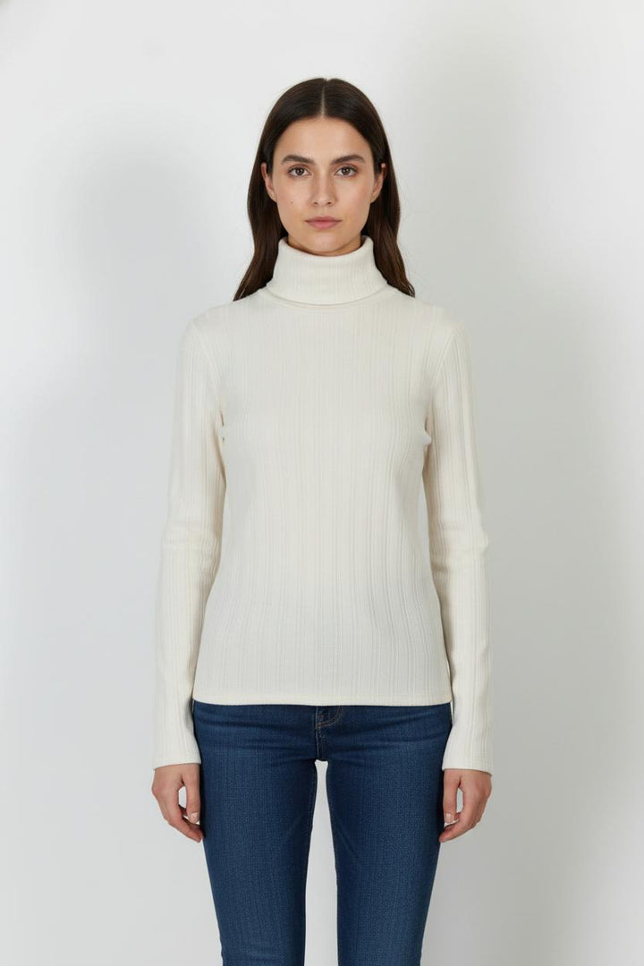 Pull Col Roulé Blanc - Taille XS/34 de la marque Sessùn | PARAD101581 - Vendu par Paradigme - Image 1