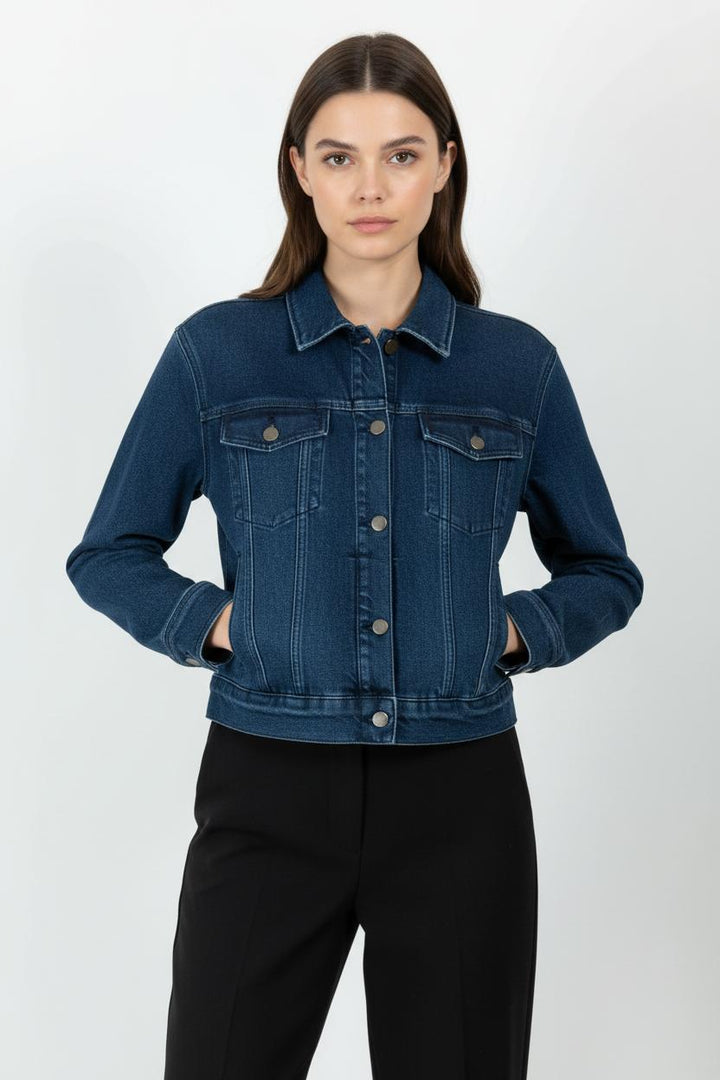 Veste en Jean Bleue - Taille S/36 de la marque Kookai | PARAD101582 - Vendu par Paradigme - Image 1