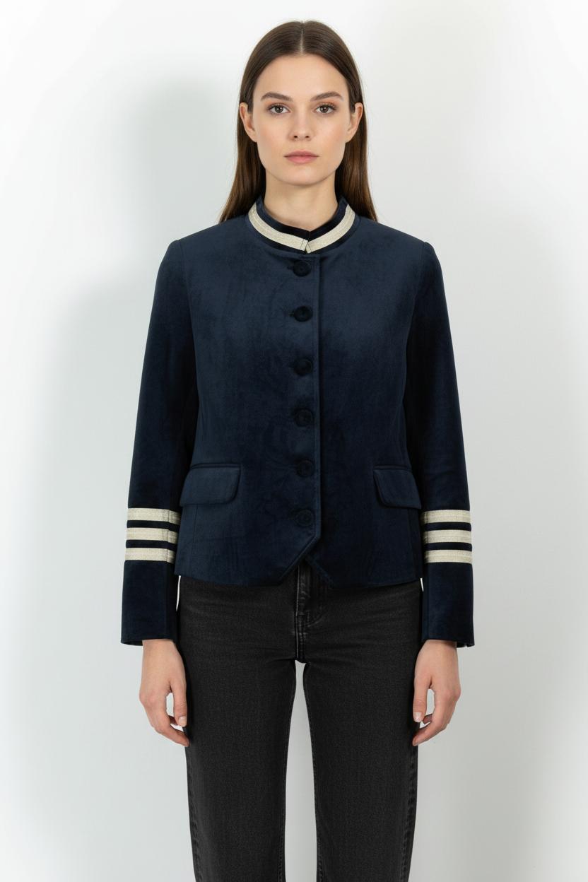 Veste Bleu et Beige - Taille M/38 de la marque La Française | PARAD101595 - Vendu par Paradigme - Image 1