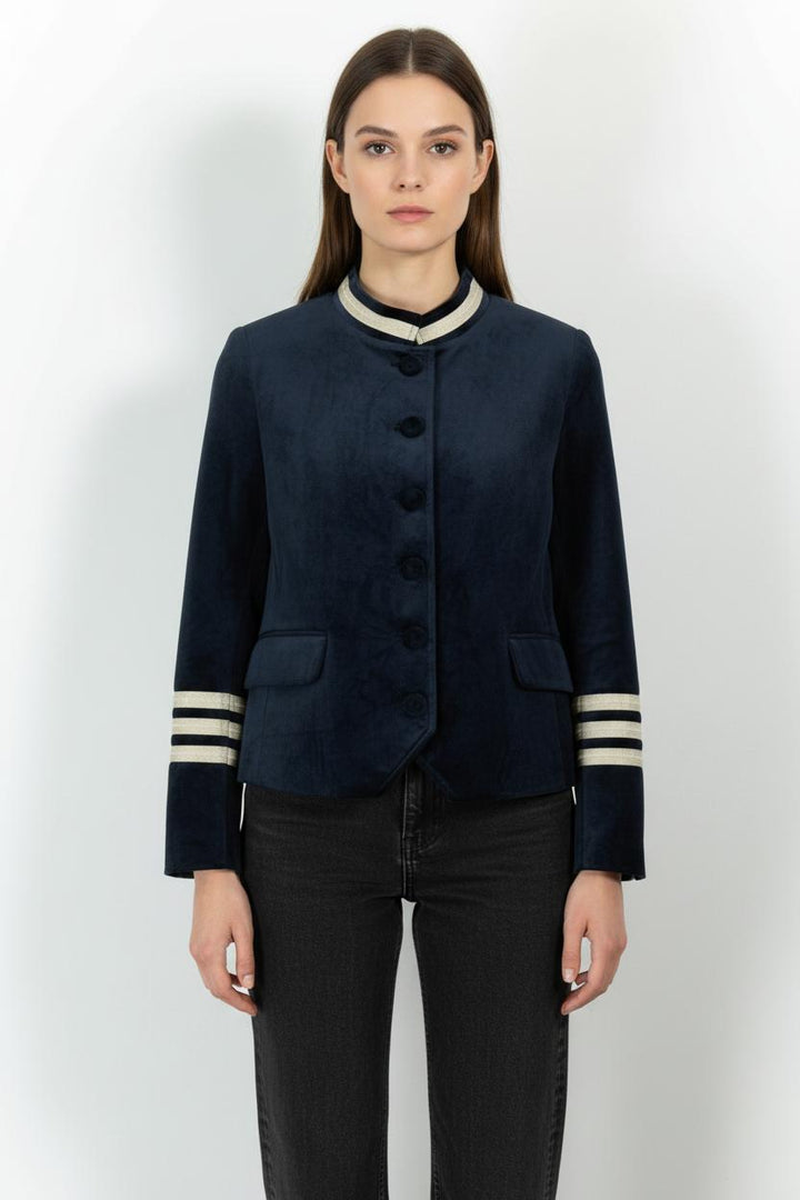 Veste Bleu et Beige - Taille M/38 de la marque La Française | PARAD101595 - Vendu par Paradigme - Image 1