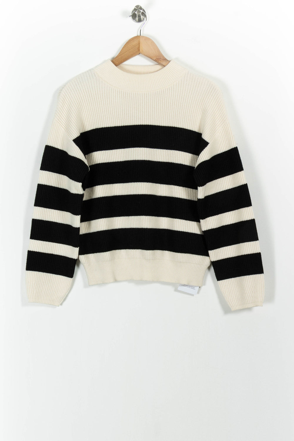 Pull Rayé Noir et Blanc - Taille S/36 de la marque Maison 123 | PARAD101598 - Vendu par Paradigme - Image 2