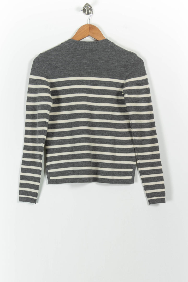 Pull Gris et Blanc - Taille XS/34 de la marque Comptoir des Cotonniers | PARAD101603 - Vendu par Paradigme - Image 4