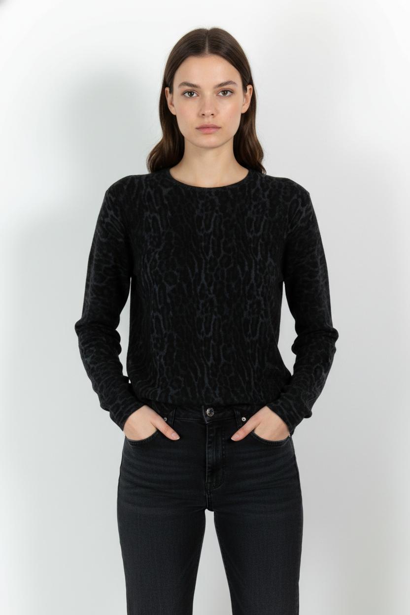 Pull Noir et Gris - Taille XS/34 de la marque The Kooples | PARAD101605 - Vendu par Paradigme - Image 1
