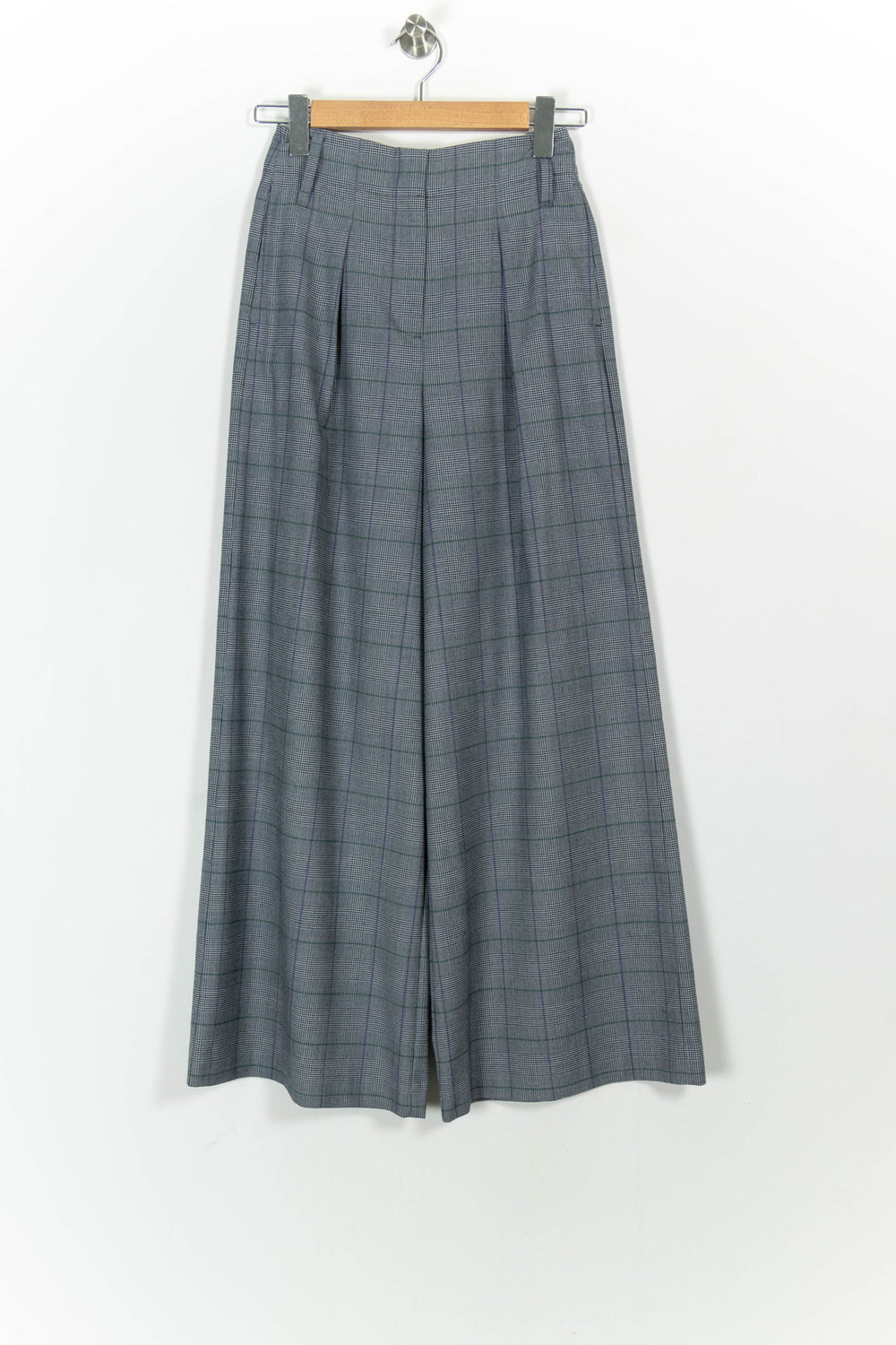 Pantalon Large Gris à Carreaux - Taille XS/34 de la marque Comptoir des Cotonniers | PARAD101608 - Vendu par Paradigme - Image 2
