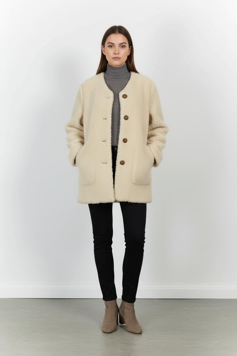 Manteau Écru - Taille S/36 de la marque Comptoir des Cotonniers | PARAD101622 - Vendu par Paradigme - Image 1