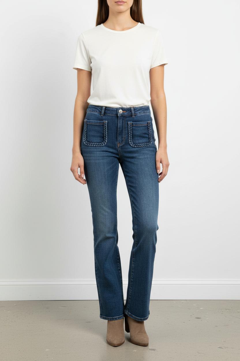 Jean Évasé Bleu - Taille XS/34 de la marque Maje | PARAD101627 - Vendu par Paradigme - Image 1