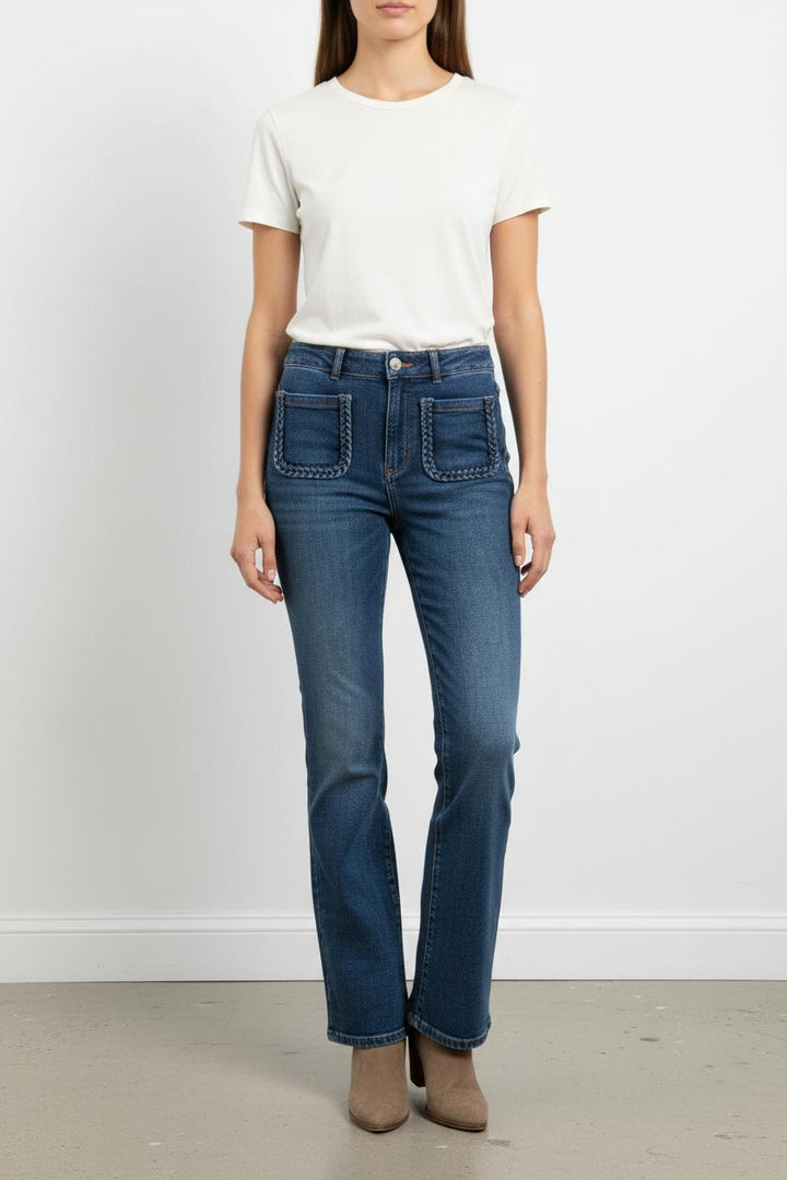 Jean Évasé Bleu - Taille XS/34 de la marque Maje | PARAD101627 - Vendu par Paradigme - Image 1