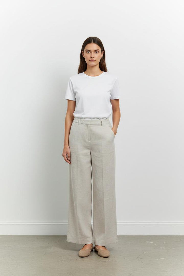 Pantalon Large Beige - Taille M/38 de la marque Caroll | PARAD101637 - Vendu par Paradigme - Image 1