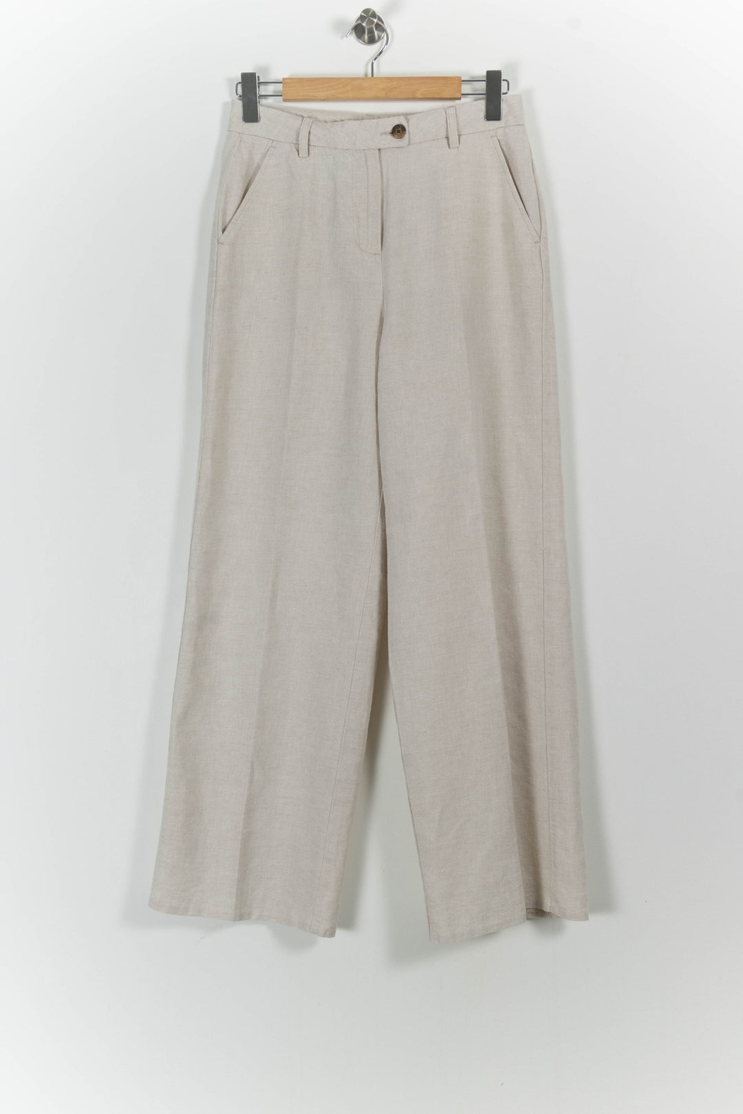 Pantalon Large Beige - Taille M/38 de la marque Caroll | PARAD101637 - Vendu par Paradigme - Image 2