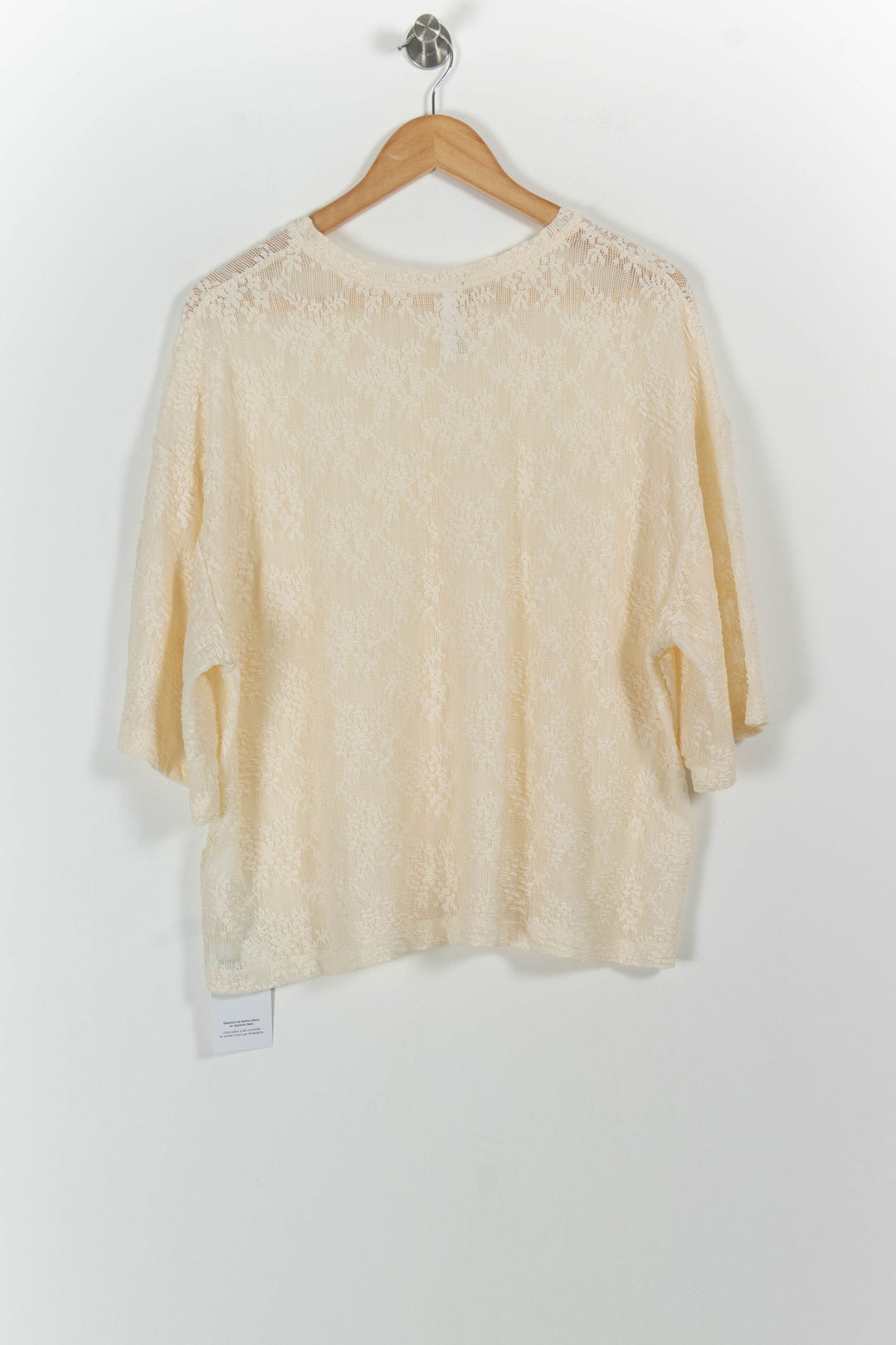 Blouse Dentelle Beige - Taille S/36 de la marque Imperial | PARAD101642 - Vendu par Paradigme - Image 4