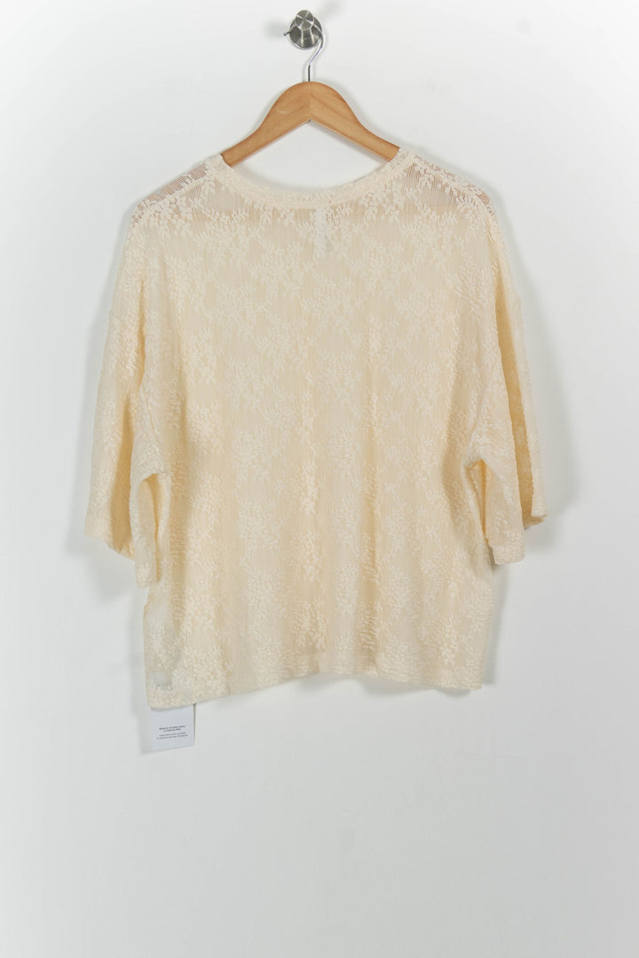 Blouse Dentelle Beige - Taille S/36 de la marque Imperial | PARAD101642 - Vendu par Paradigme - Image 4