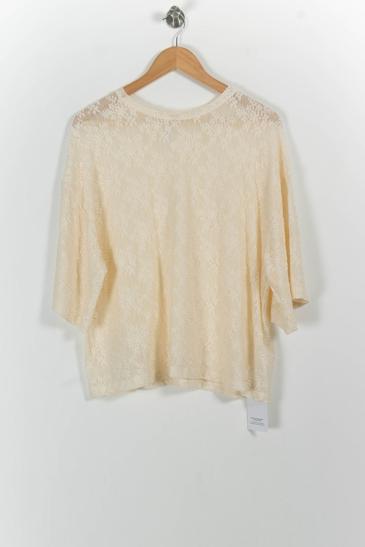 Blouse Dentelle Beige - Taille S/36 de la marque Imperial | PARAD101642 - Vendu par Paradigme - Image 2