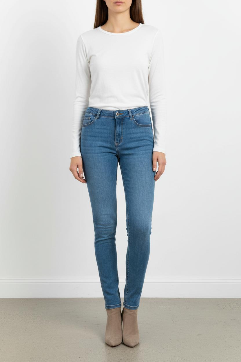 Jean Skinny Bleu - Taille M/38 de la marque One Step | PARAD101644 - Vendu par Paradigme - Image 1