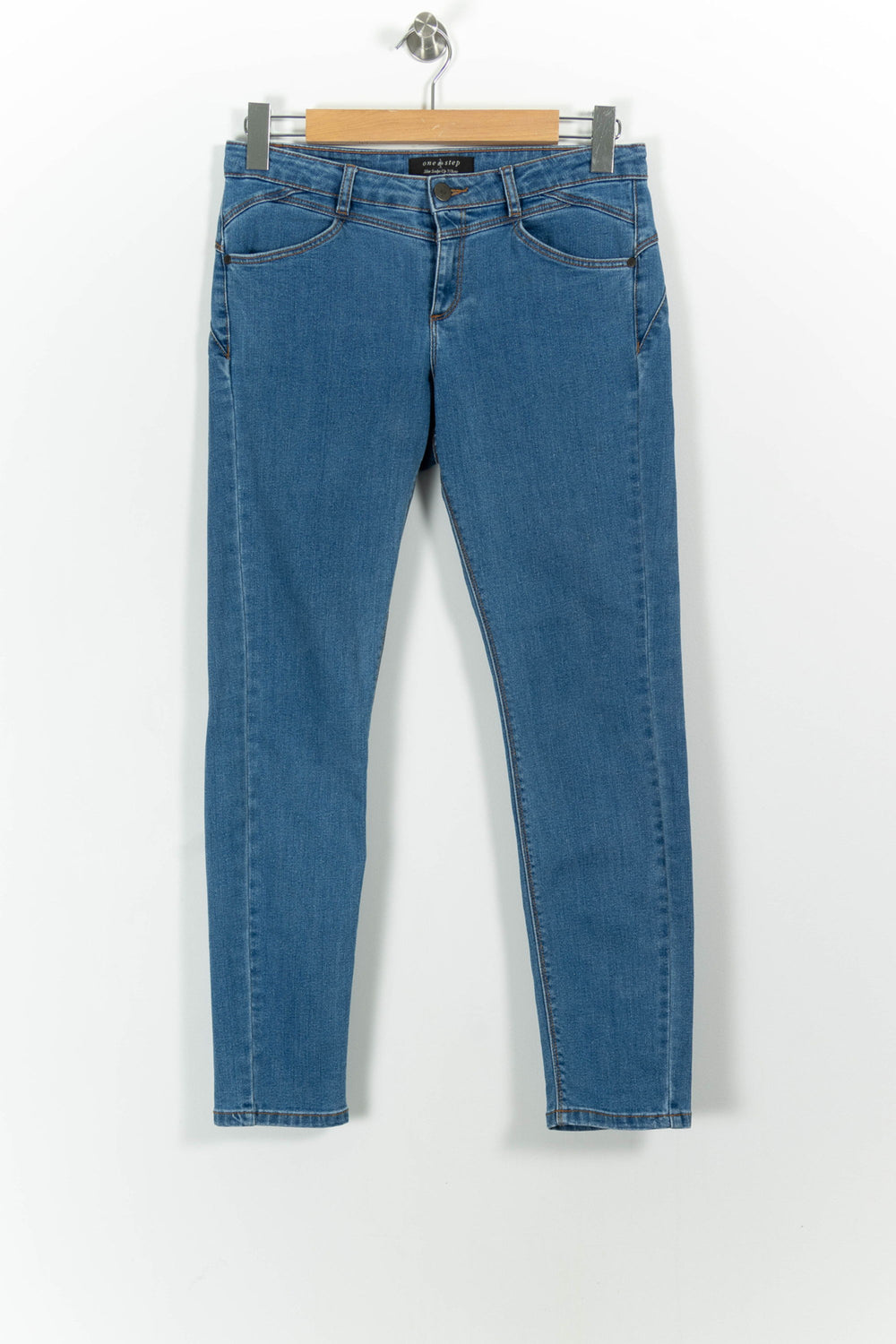 Jean Skinny Bleu - Taille M/38 de la marque One Step | PARAD101644 - Vendu par Paradigme - Image 2