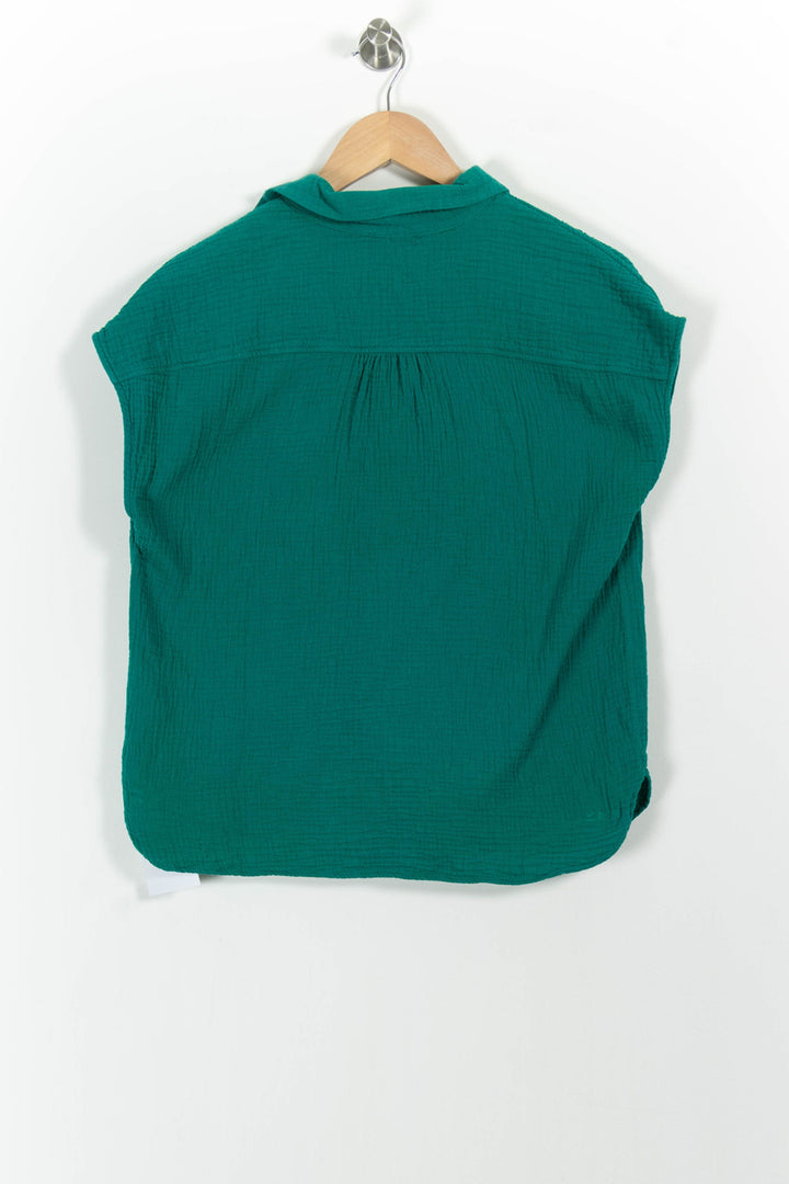 Chemisier Vert - Taille M/38 de la marque Caroll | PARAD101645 - Vendu par Paradigme - Image 4