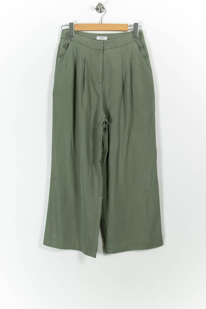 Pantalon Large Vert - Taille L/40 de la marque Caroll | PARAD101651 - Vendu par Paradigme - Image 2