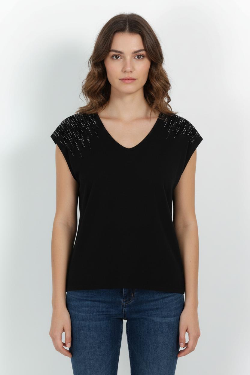 Top Noir - Taille M/38 de la marque Maison 123 | PARAD101656 - Vendu par Paradigme - Image 1